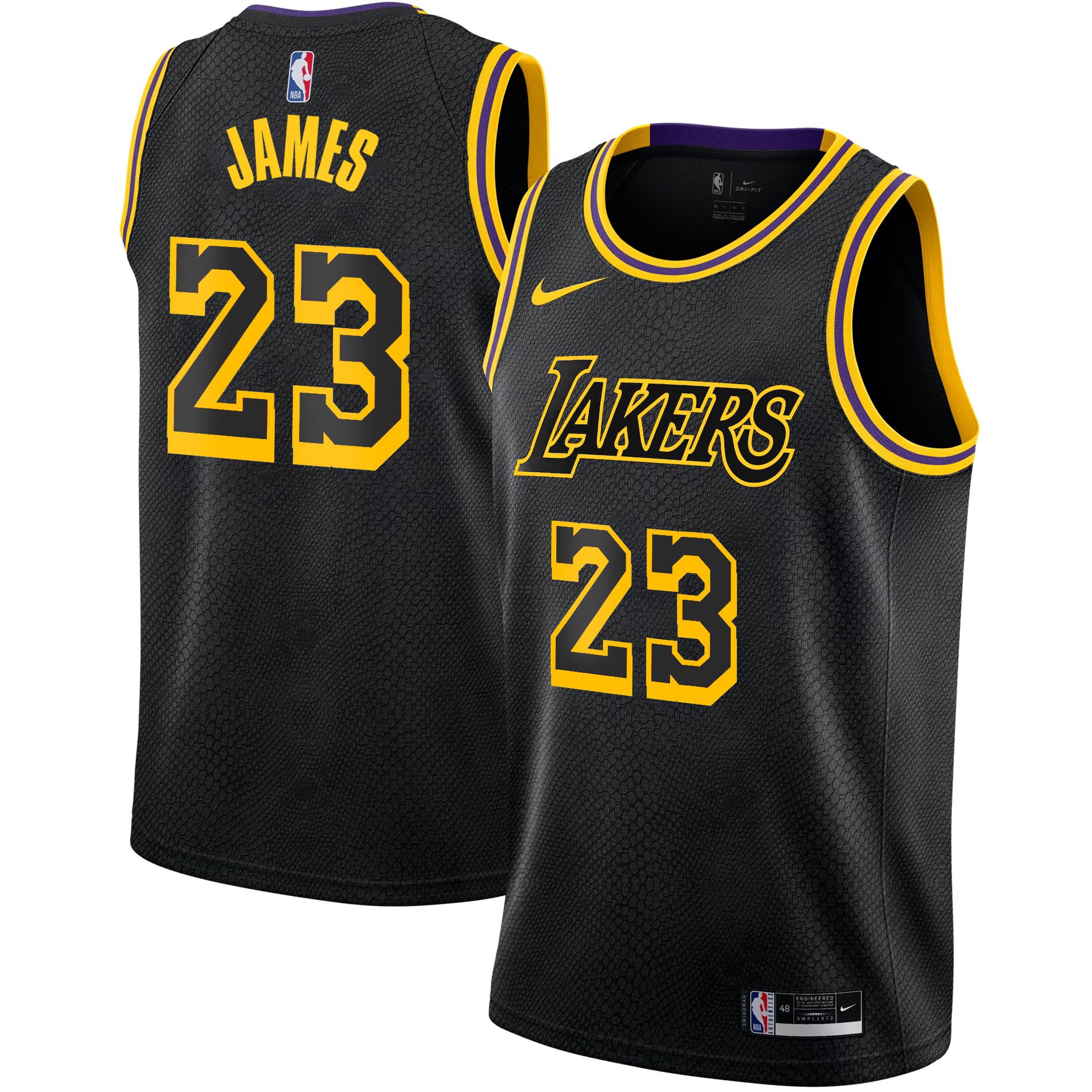 Men Los Angeles Lakers #23 James Black 2025 Nike Swingman NBA Jersey->los angeles lakers->NBA Jersey